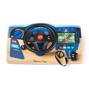 Melissa & Doug Interactive Blue and Black Steering Wheel Toy Vroom & Zoom